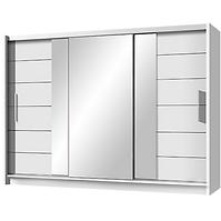 Schrank Lizbona 2 250cm Weiß/Spiegel