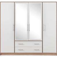 Schrank Smart 200cm Eiche Sonoma/Weiß