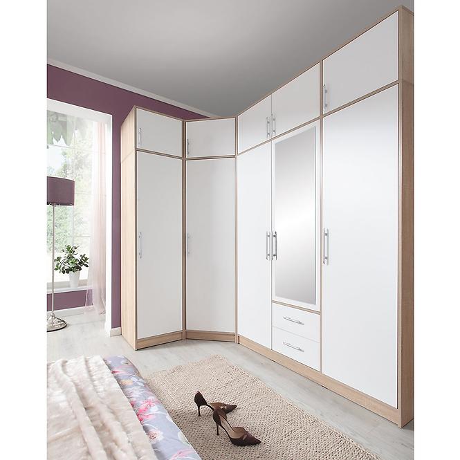 Schrank Smart 200cm Eiche Sonoma/Weiß