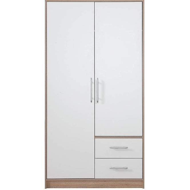 Schrank Smart 100cm Eiche Sonoma/Weiß