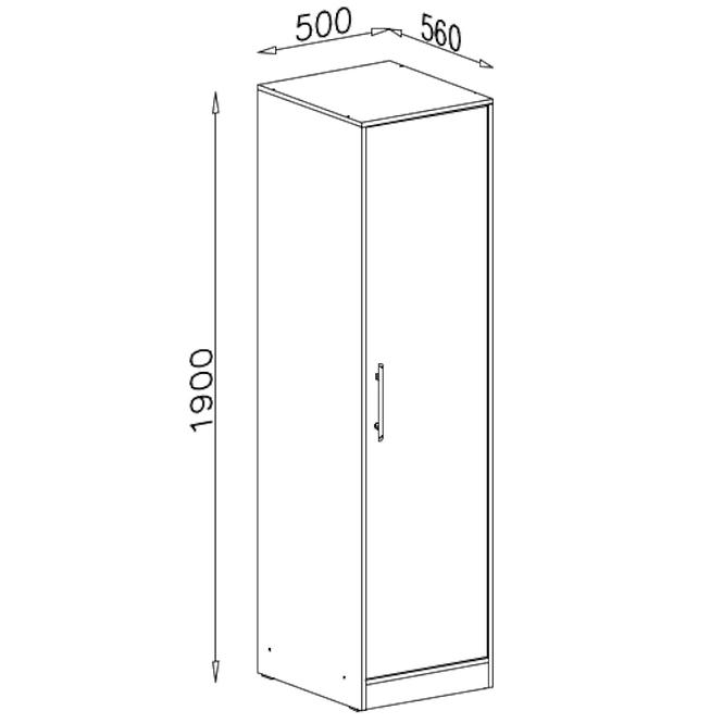 Schrank Smart 50cm Eiche Sonoma/Weiß