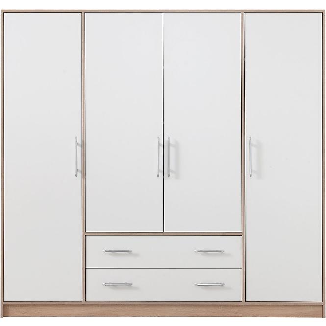 Schrank Smart 200cm Eiche Sonoma/Weiß