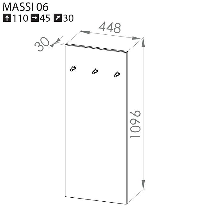 Garderobenpaneel 110x45 Massi06