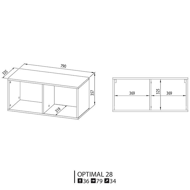 Regal Optimal 79cm Eiche Sonoma