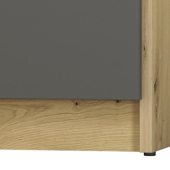 Schrank Fini 82cm Eiche Artisan/Weiß/Antracit