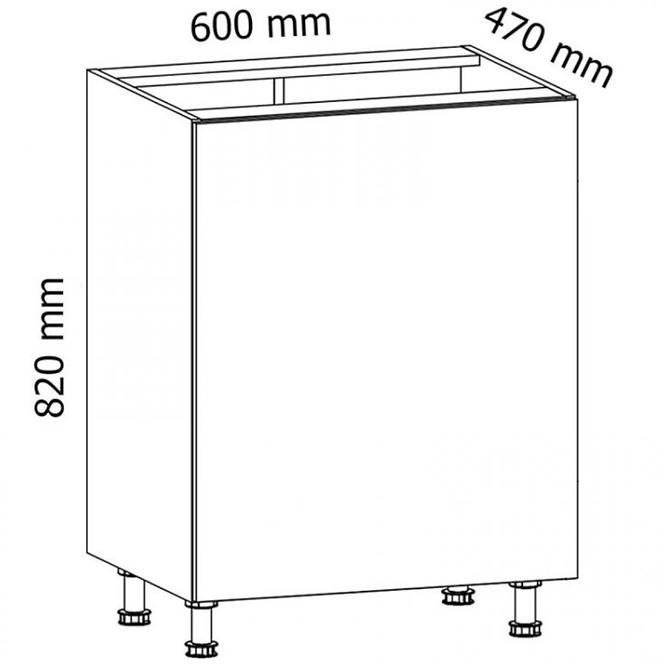 Küchenzeile Gardena D60 P Grau