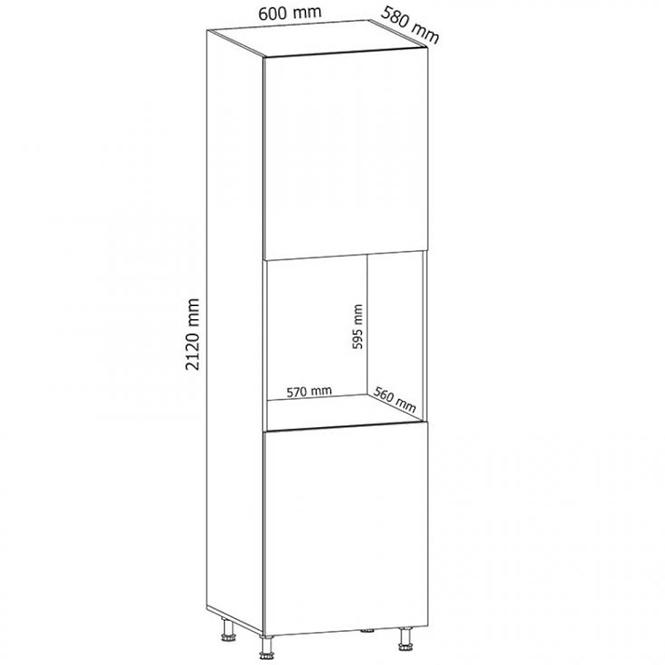 Küchenzeile Gardena D60p Grau