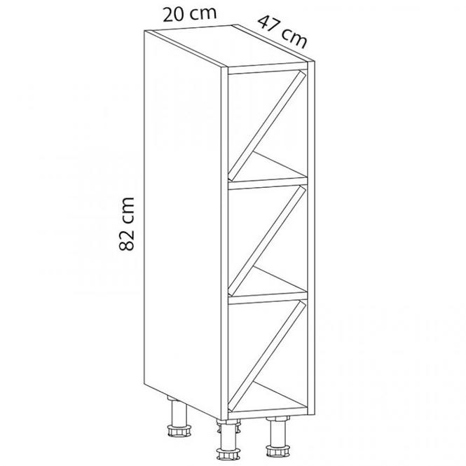 Küchenzeile Gardena D20w Grau