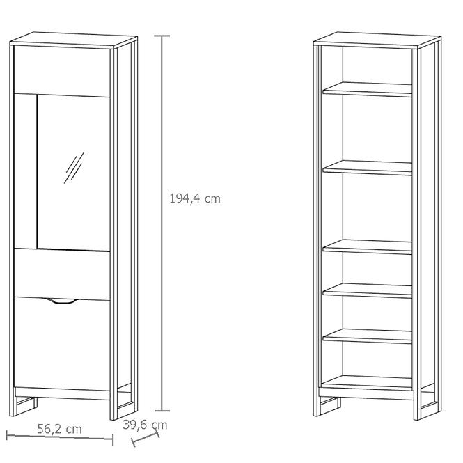 Wohnwand Arden 270cm Eiche Sand Grande/Matera