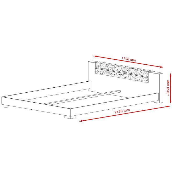 Bett Miro 160cm Alpinweiß