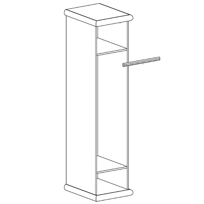 Schrank Tadeusz 46cm Eiche Lefkas