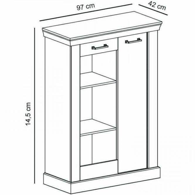 Kommode Antica 95cm Eiche Lefkas