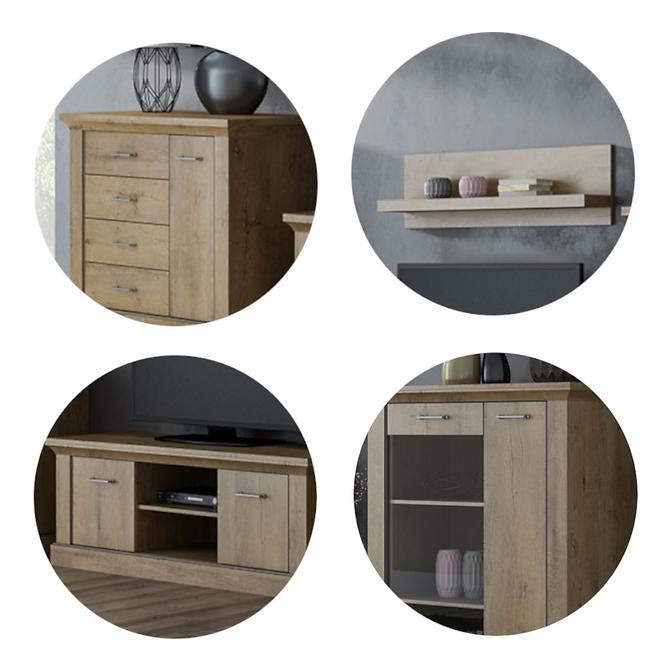 Schrank Antica 107cm Kraft Golden