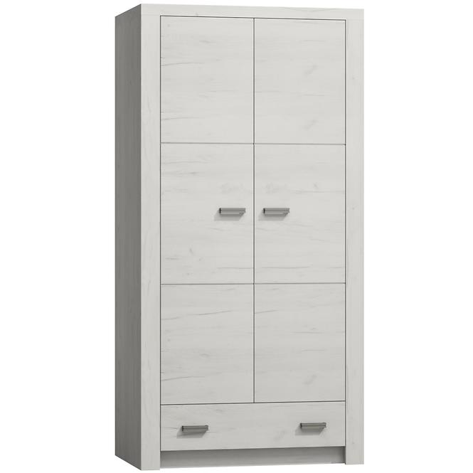 Schrank Indianapolis 96cm Kraft Weiß