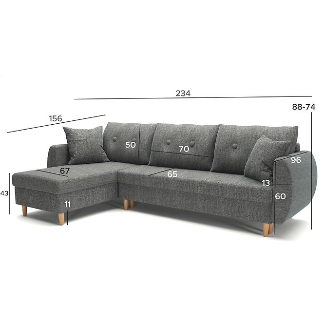 Ecksofa  Romeo Twist 21 Naturholz