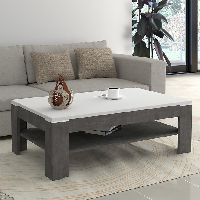 Couchtisch Lenox 120cm Weiß/Beton