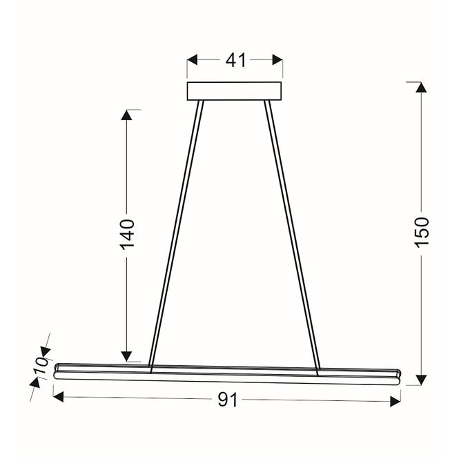 Leuchte A0010-311 Coconut 91x8 28W LED 4000K