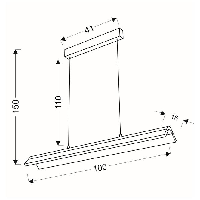 Leuchte A0011-320 Curacoa 100x16 33w LED 4000K