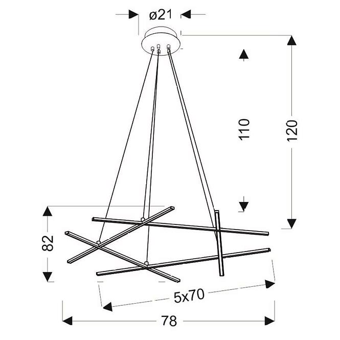 Leuchte A0020-350 Andros 82x78 50W LED 4000K