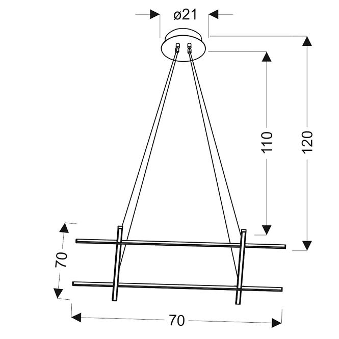 Leuchte A0020-340 Andros 70x70 40W LED 4000K