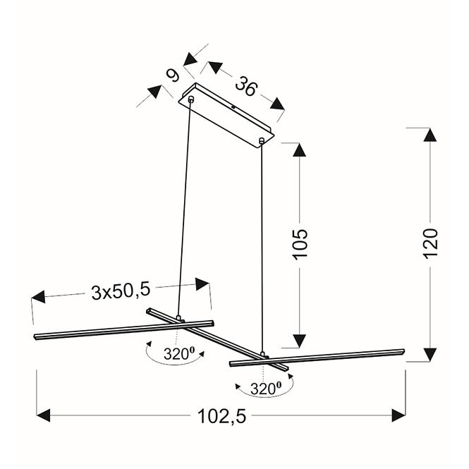 Leuchte A0021-330 Thasos 103x23 23W LED 4000K