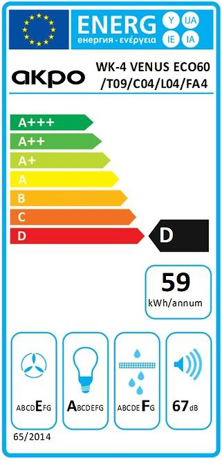 Dunstabzugshaube WK-4 Venus Eco 60 weiß