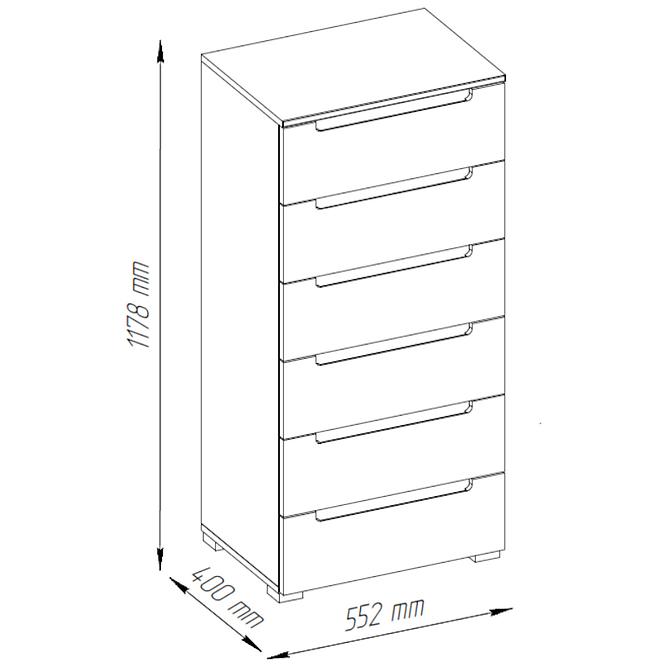 Kommode Hill 95cm Weiß