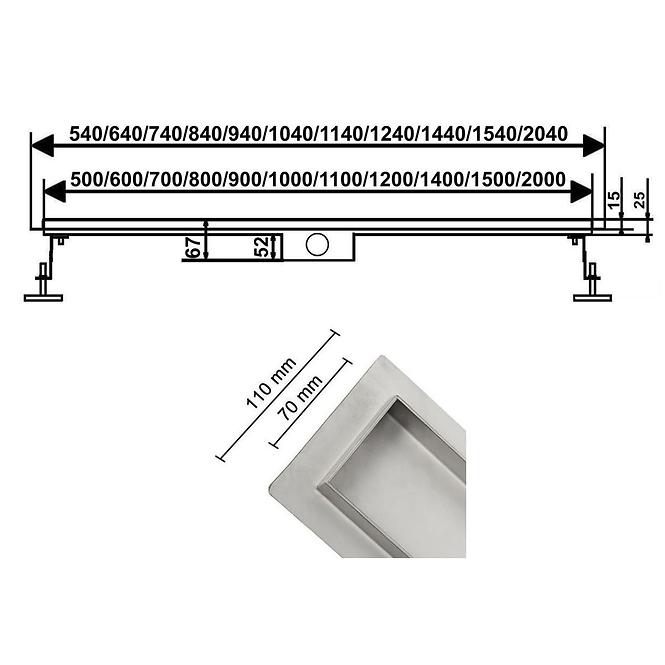 Lineare Entwässerung 800mm