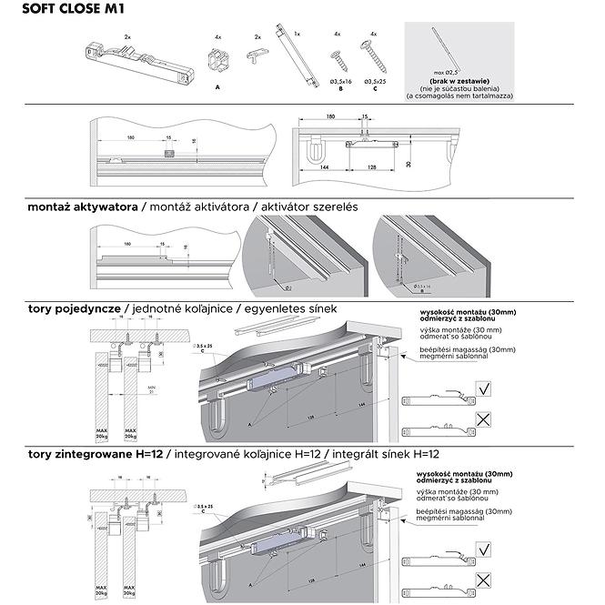 Closet Verlangsamung Slide M1 2 St