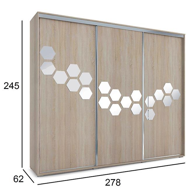 Schrank Wanda 278cm Eiche Sonoma