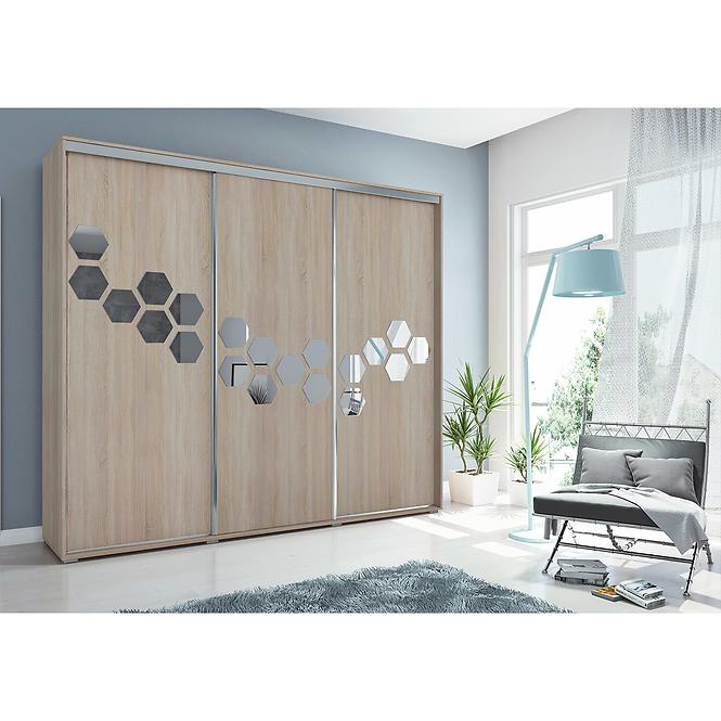 Schrank Wanda 278cm Eiche Sonoma