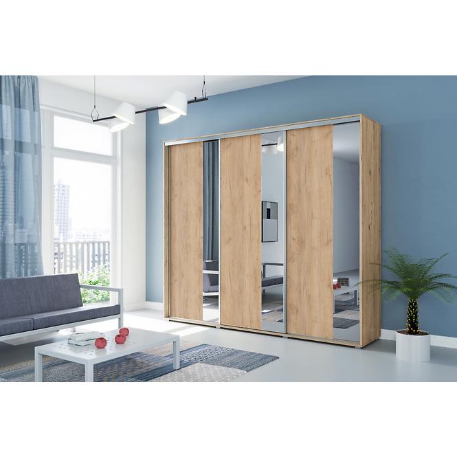 Schrank Nadia 278cm Spiegel Kraft Golden