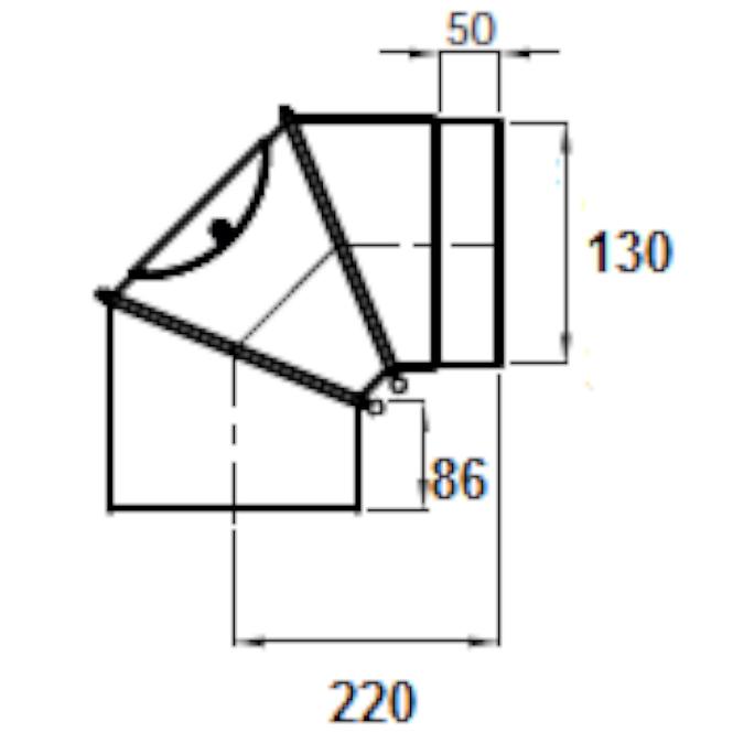 Einstellbares Knie 130/90