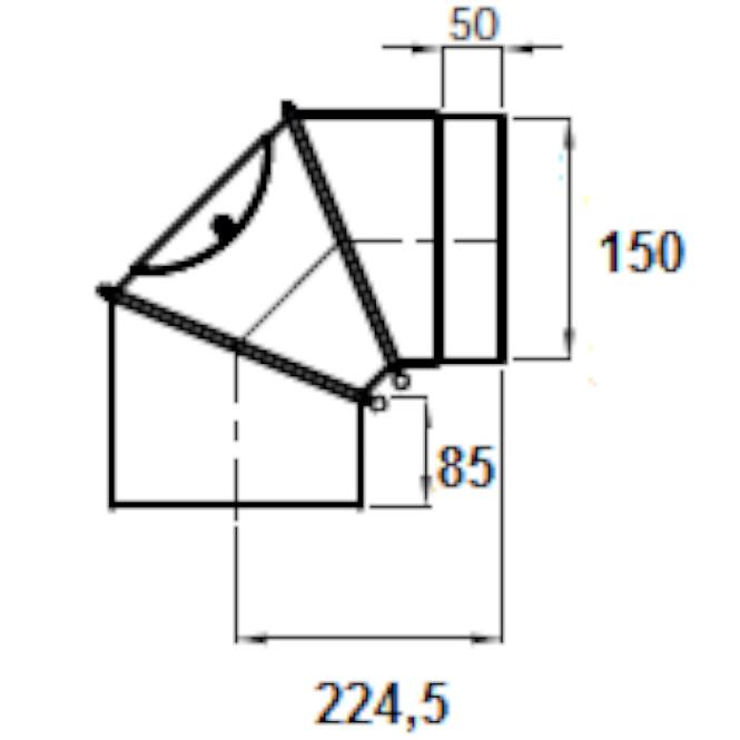 Einstellbares Knie 150/90