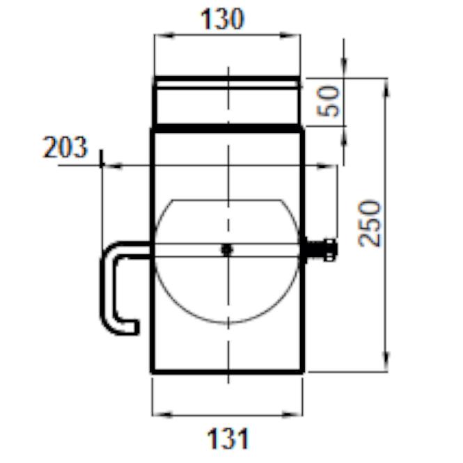 Rohr mit klappe 130