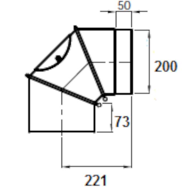 Einstellbares Knie 200/90