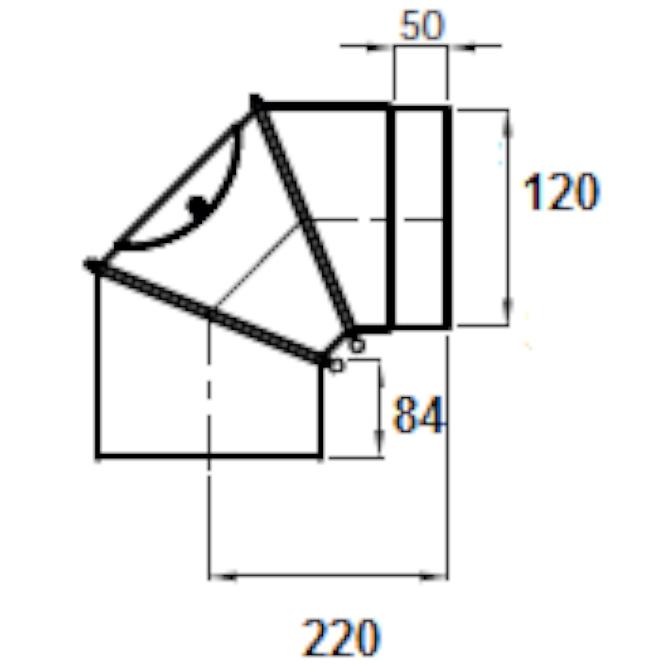 Einstellbares Knie 120/90