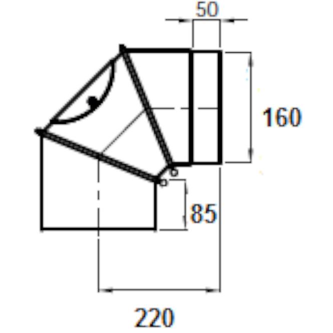 Einstellbares Knie 160/90