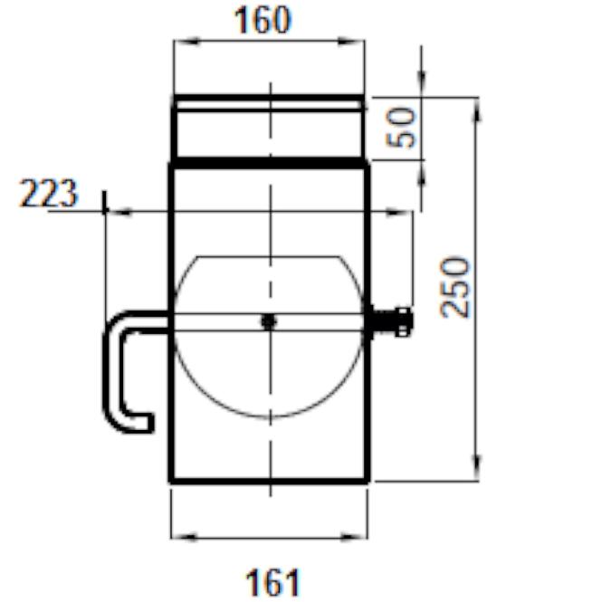 Rohr mit klappe 160