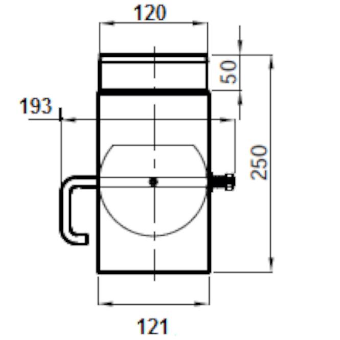 Rohr mit klappe 120