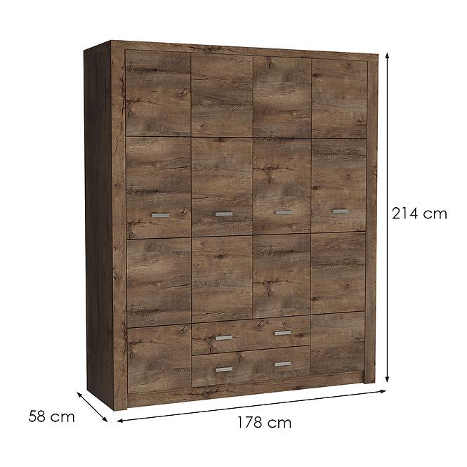 Schrank Indianapolis 178cm Asche