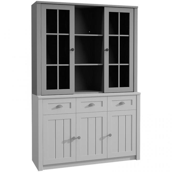 Vitrine Prowansja 130cm Grey, W2D