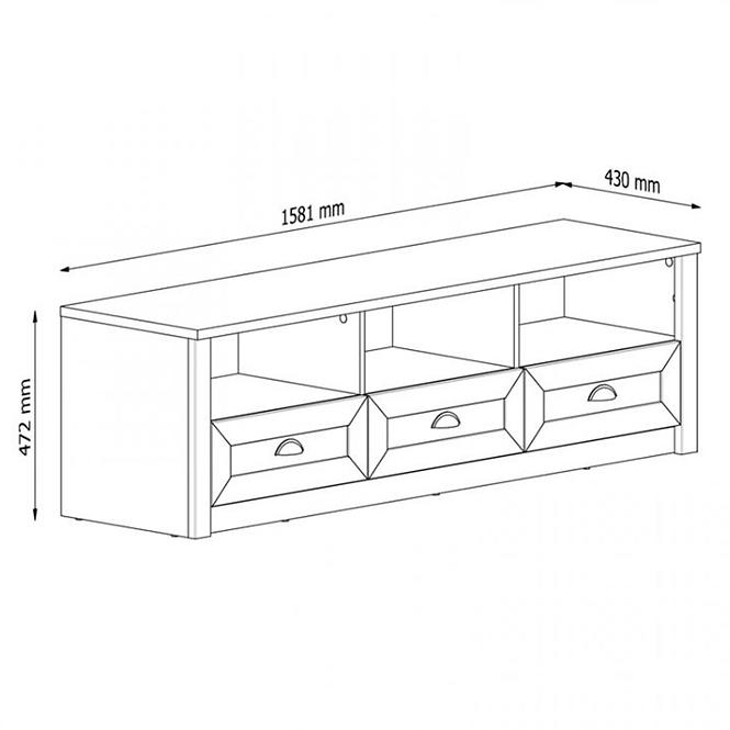 Tv Tisch Prowansja 160cm Grey