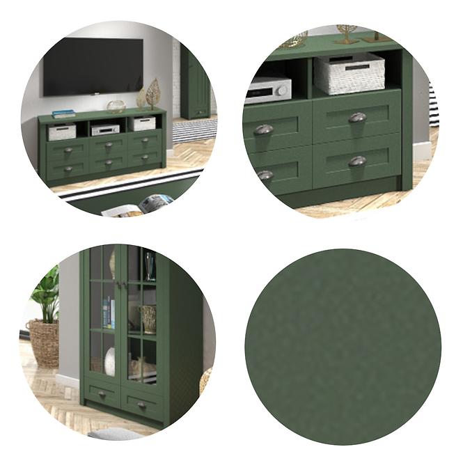 Vitrine Prowansja 130cm Green, W2D