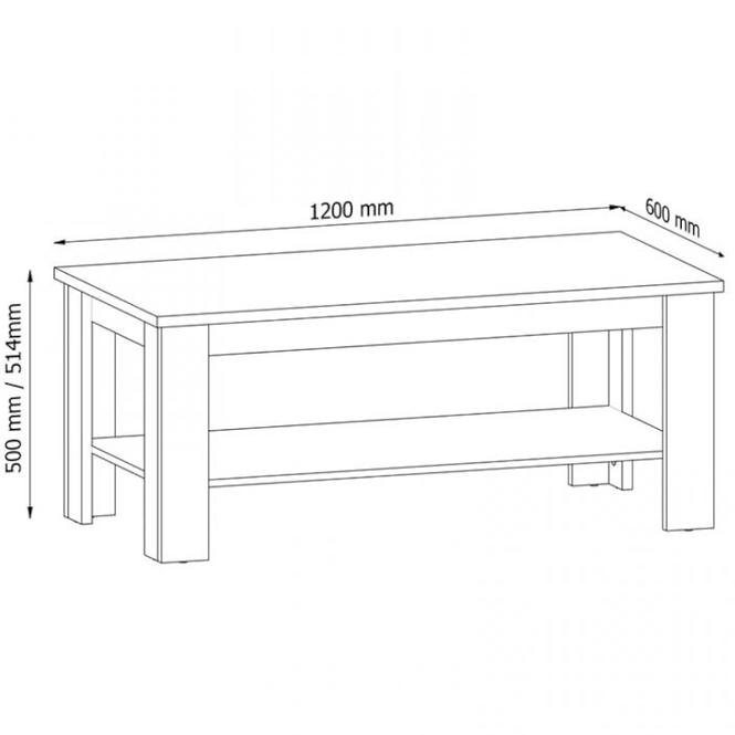 Couchtisch Prowansja 120cm Green, ST2