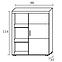 Vitrine + Regal Samba Pflaumenbaum/Grafit,2