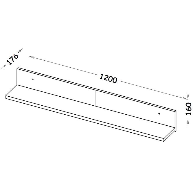 Regal Werso 120cm Eiche Riviera/Wiess Bryl/Antrac