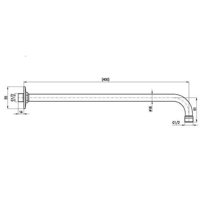 Metallhalter für die deckenwand MD0150Z