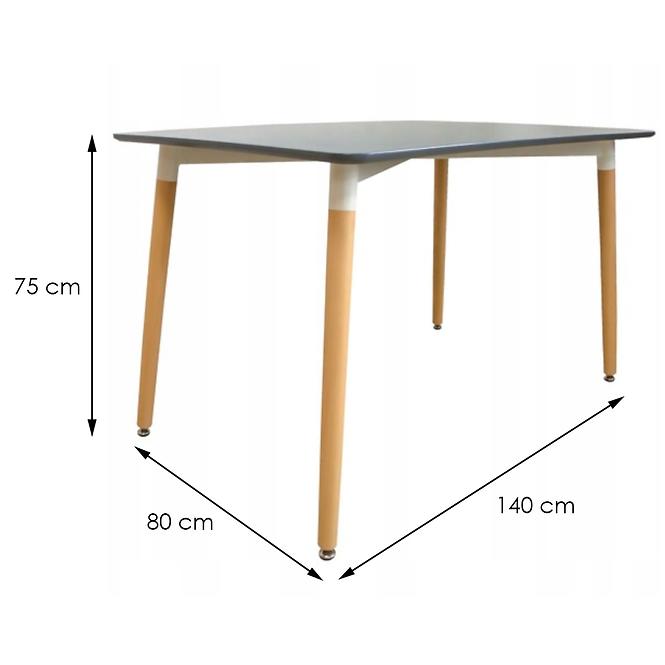 Tisch Bergen 140x80 Grau