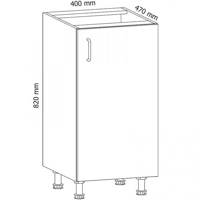 Küchenzeile Linea D40 Grau